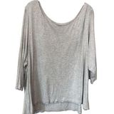 J.Jill Pure Jill Womens Plus Gray Supersoft 3/4 Sleeve Elliptical Tee (3X) Photo 0