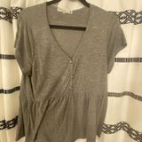 Cloud dancer Gray V Neck T Shirt Photo 0