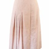 Evan Picone Vintage 80s 90s  Pink Midi A Line Pleated Skirt M Photo 0