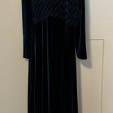 Coldwater Creek Velvet Teal Long Sleeve Dress Photo 0