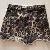 Grey Bandit cheetah print denim skirt Photo 0