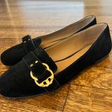 Tory Burch Black Suede Buckle Shoe Photo 0