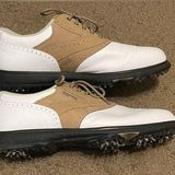 FootJoy  SoftJoys Terrains Women’s Golf Shoes Size 9.5 White Tan Saddle 98242 Photo 0