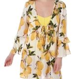 Blue Island  lemon print swim coverup Photo 0