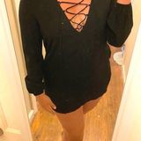 Blaque Label Lace Up Black Dress Photo 0