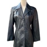 Jacqueline Ferrar Vintage Jaqueline Ferrar Black Genuine Lambskin Leather Jacket Medium Photo 0