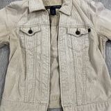 Abercrombie & Fitch Corduroy Jacket Womens XS Tan Trucker Western Y2K Full Zip 07 Photo 0