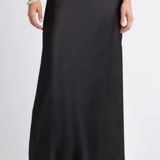 Black Satin Skirt Size L Photo 0
