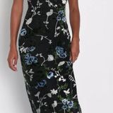 Lulus Black Floral Embroidered Dress Photo 0