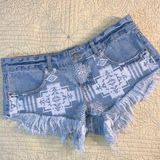 Billabong Size 9 Aztec Laneway Jean Shorts Photo 0