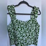 Abercrombie & Fitch Floral green/white top Photo 0