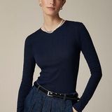 J.Crew  Tissue crepe long-sleeve T-shirt Photo 0