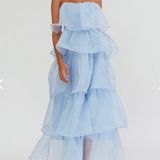 Selfie Leslie Light Blue Tiered Dress Photo 0