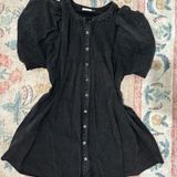Boutique Black Puff Sleeve Mini Dress Photo 0