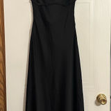 TJ Maxx Black Satin Midi Dress  Photo 0