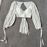 Selfie Leslie Balloon Sleeve Crop Top Photo 0