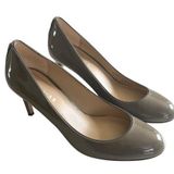 Coach Devon Taupe Nude Patent Leather Stiletto Heeled Pumps Size 7B Photo 0
