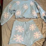 Amazon Knit  floral sweater and short set size SM Photo 0