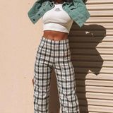 Princess Polly Euros Pants Black/White Photo 0