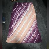 Faded Glory Purple / Pink /White Tie Dye Maxi Skirt with side slits Photo 0