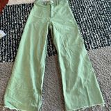 ZARA Wide Leg Green Jeans Photo 0