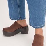 Everlane  The Wooden Puffa Clog Dark Umber Suede Brown Size 5 New without Box! Photo 0