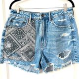 Lucky Brand  Patchwork Denim Shorts Photo 0
