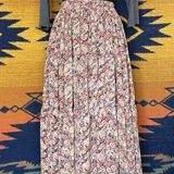 Vintage Neo Nostalgia Rayon Maxi Floral Skirt. Lined. Elastic Waist. Size Small. Multiple Photo 0
