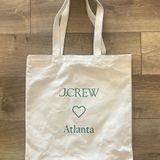 J.Crew 🤍💚 Atlanta Special Edition Tote Bag - Canvas Material One Size Photo 0