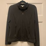 CAbi  Dark Grey Full Front Zipper Yoga Sweater - Size Small Photo 0