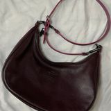 Coach East/West Purple Brown Harley Hobo Pebble Leather Python Embossed Bag Photo 0
