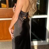 Showpo Strapless Backless Satin Maxi Dress Photo 0