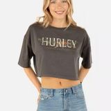 Hurley JUNGLEER BOYFRIEND CROP TEE Women’s Size Large Photo 0