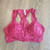 2Sable Lace Racer Back Bralette w/ Removable Pads Burgundy Size Large Red Photo 0