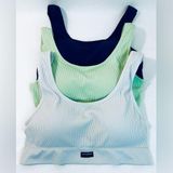 Lucky Brand 3 Pack Sports Bras in Grey, Sage Green, & Navy Blue 2X Photo 0