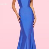Sherri Hill Dark Periwinkle Gown or Prom Dress Size 2 Photo 0