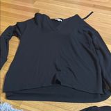 Loft Black V-Neck Women's Top Photo 0