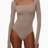 Babaton Aritzia  Contour Squareneck Long Sleeve Thong Bodysuit Photo 0