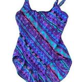 L.L.Bean RETRO Bold print one piece swimsuit Size 14/16 TALL Photo 0
