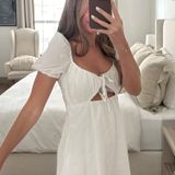 H&M White Flowy Dress Photo 0