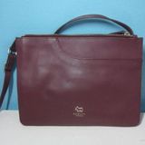 Radley London Burgundy Leather Crossbody Zip Top Bag 10 X 7 Adjustable Strap Photo 0
