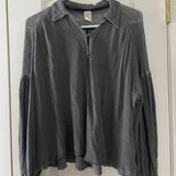 Free People Flowy Gray Shirt Photo 0