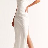 Abercrombie & Fitch Julia Slip Satin Jacquard Dress Photo 0