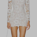 L'Academie  Marianna Delphine White Mini Dress Photo 0