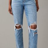 American Eagle Outfitters Ripped Mom Jeans Photo 0