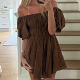 Princess Polly Brown Mini Dress Photo 0