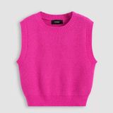 Cider Solid Round Neckline Knitted Vest Photo 0