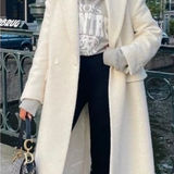 ZARA  Cotton Wool Blend Cream Oyster Ecru Trench Long Coat Photo 0