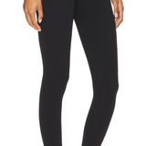Splits 59 Black Dual High Waist Airweight 7/8 Legging NEW Size Small Yoga Gym Photo 0