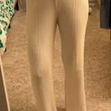 Edikted  white ribbed wide-legged sweatpants 🤍 Photo 0